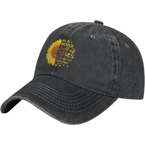 Casquette De Baseball Roses Be-A-Sunflower, Chapeaux De Camionneur En Coton Lavé, Chapeau De Papa Vintage Pour Hommes Et Femmes