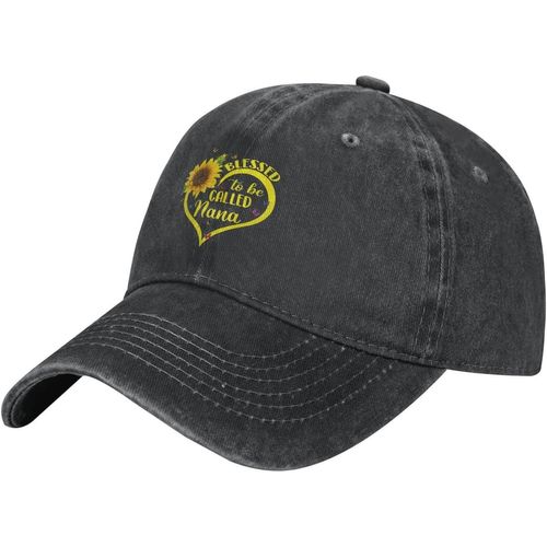 Casquette De Baseball Blessed-To-Be-Called-Nana-Sunflower-Baseball, Chapeaux De Camionneur En Coton Lavé, Chapeau De Papa Vintage Pour Hommes Et Femmes, Noir