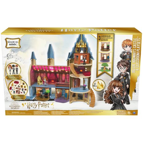 Harry Potter - Château De Poudlard Deluxe Magical Minis Wizarding World - Château Poudlard 60 Cm Interactif Avec Sons Et Lumi Res 3 Figurines Et 22 Accessoires - 6062278 - Jouet Enfant 5 Ans Et
