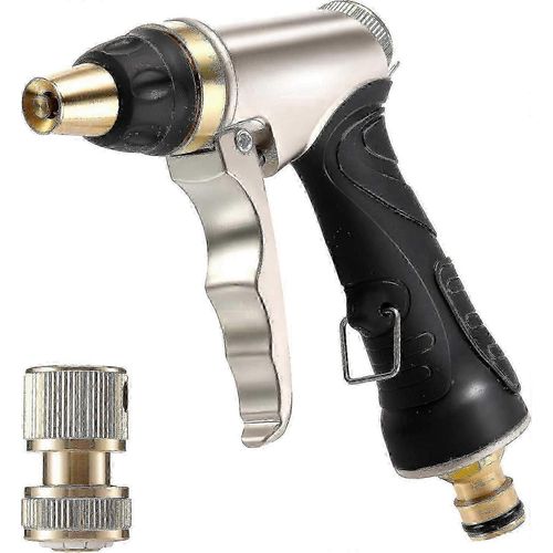 Pistolet d'arrosage avec buse en laiton, robuste et haute pression, réglable du jet à la pulvérisation, pour le lavage de la voiture et des animaux domestiques, nettoyage du jardin/trottoir