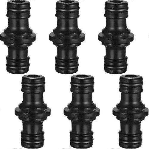 Lot de 6 rallonges de raccords de tuyau mâles doubles pour raccorder un tuyau d'arrosage (noir) SZRH AV