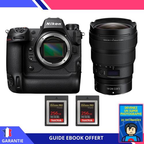 Nikon Z9 + Z 14-24mm f/2.8 S + 2 SanDisk 256GB Extreme PRO CFexpress Type B + Ebook 'Devenez Un Super Photographe' - Hybride Nikon