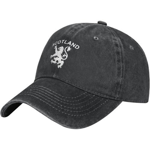 Lion-Rampant-Scotland-Scottish-Baseball-Cap, Chapeaux De Camionneur En Coton Lavé Chapeau De Papa Vintage Pour Hommes Femmes Noir