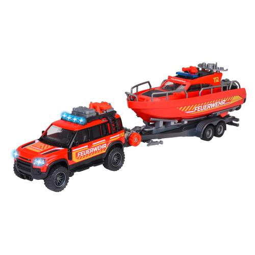 Majorette Land Rover Fire Recue + Boat 213716001