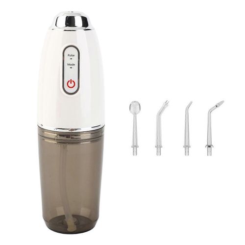 Irrigateur Buccal Portable Avec 3 Modes, Réservoir De 230 Ml Pour Le Nettoyage, 4 Têtes De Buse Différentes, Ipx6, Résistant À L'eau, Nettoyeur De Dents Rechargeable Par Usb
