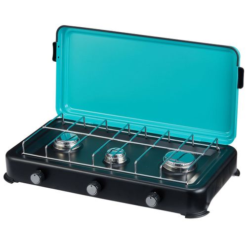 Plaque de cuisson gaz 3 feux 3000W Cuisinière à gaz portable Butane/Propane INTEC