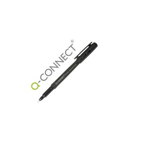Q-Connect Stylo-Feutre Ohp Pen Permanent Pointe Fine Multi-Supports Cd/Dvd Plastique Noir