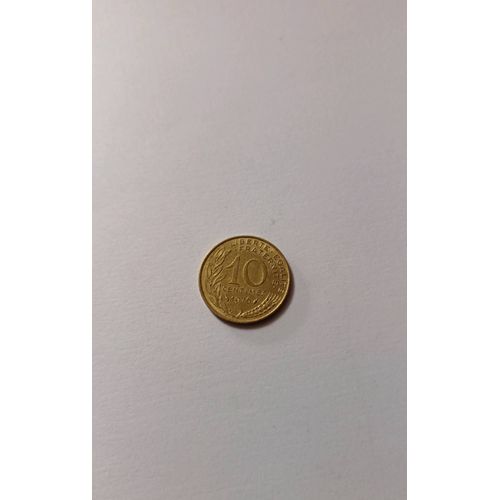 Piece 10 Centimes Francs 1976