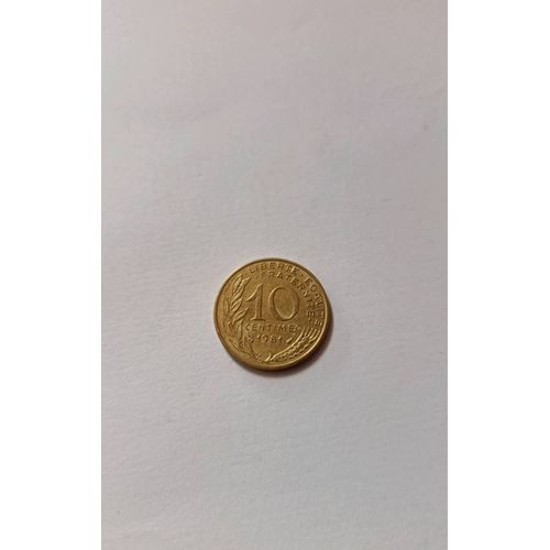 Piece 10 Centimes Francs 1981