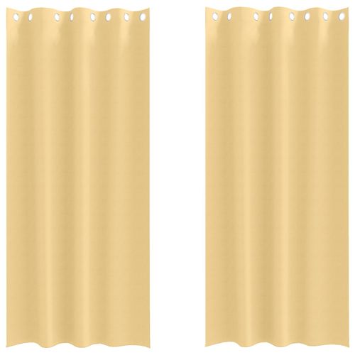 Vidaxl Rideaux Avec Des Rideaux 2 Pcs Beige 225 X 140 Cm Polyester
