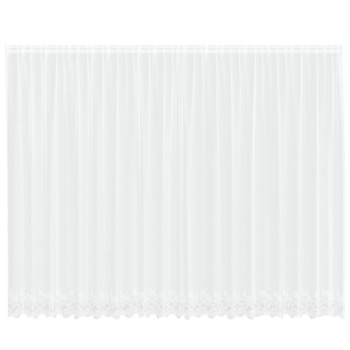 Vidaxl Rideaux Avec Des Rideaux Floral Blanc 500 X 220 Cm Polyester