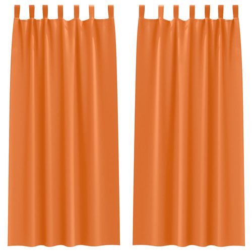 Vidaxl Rideaux 2 Pcs Orange Vif 245 X 140 Cm Polyester