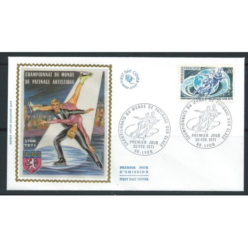 Enveloppe 1er Jour Sur Soie Patinage Artistique Le 20 Février 1971 N° 1665
