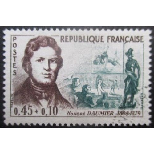 France N°1299 Daumier Oblitéré