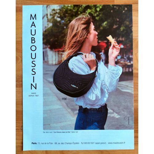 Publicité Papier - Sacs "Une Femme Dans La Villle" Mauboussin De 2024