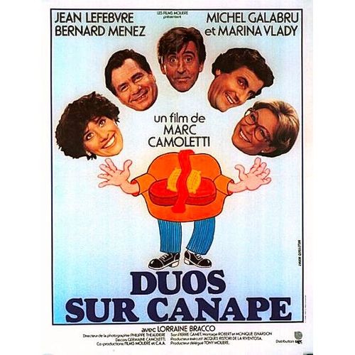 *** Duo Sur Canape - Affiche Cinéma Originale Pliée - 60 X 80 - De Marc Camoletti - 1979 - Jean Lefebvre - Michel Galabru - Bernard Ménez - Marina Vlady - Lorraine Bracco - Très Bon Etat ***