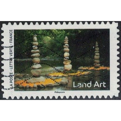 France 2024 Oblitéré Used Land Art À Lieurac 3 Stûpas Défiant L'équilibre Y&t Fr 2375