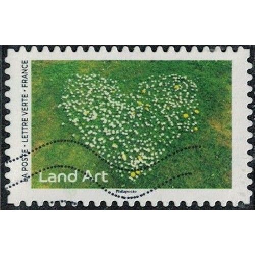 France 2024 Oblitéré Used Land Art Marguerites En Forme De Coeur Sur Herbe Y&t Fr 2377
