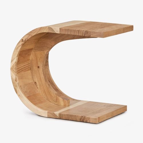 Table De Chevet En Bois Rigi 45x30 Cm Acacia Rustique Marron