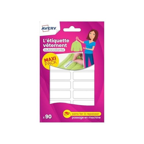 Avery Sachet De 90 Étiquettes Blanches Vêtements - 45 X 13 Mm
