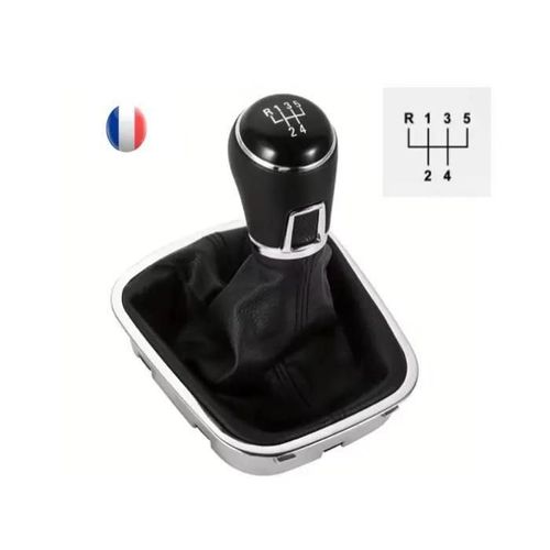 Pommeau Soufflet Levier 5 Vitesses Pour Polo V 6r 6c (2009 À 2017) Polo 5 (Diam 12mm)