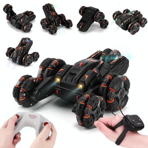 Voiture Télécommandée Stunt 360° Drift Lumières Musique ABS Télécommande Incluse Noir YONIS