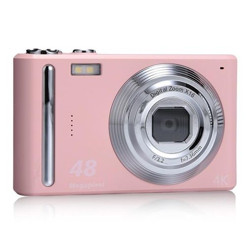 Appareil Photo Numérique 4K HD Zoom 16X Stabilisation Image Pour Photos Époustouflantes Rose 2 YONIS