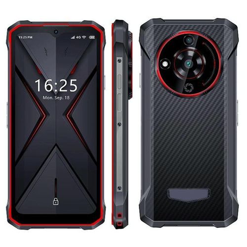 Smartphone 4GB+128GB 6280mAh 6.52 Pouces Android 13 Octa Core 4G OTG Noir Rouge YONIS