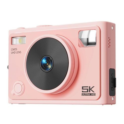 Appareil Photo Numérique 5K 72MP WiFi Zoom 18X Auto Focus Pour Étudiants Rose 2 YONIS