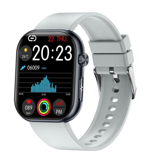 Montre Connectée Écran Amoled 1.95 Pouces Ecg Étanche Bluetooth Autonomie 10 Jours Gris Yonis