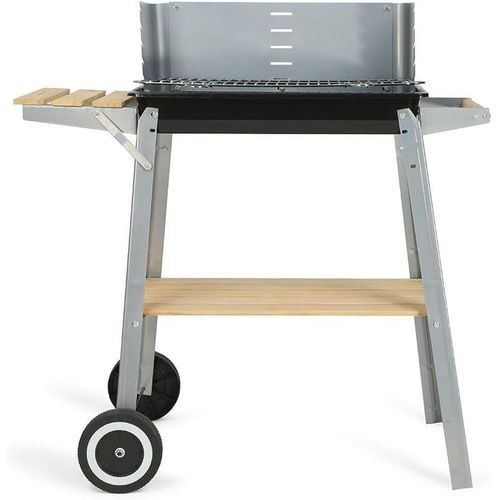 CHECARZHN--NO1-Doc244 Barbecue Charbon 3/4 Personnes, Surface De Cuisson 48 * 28 Cm, Tablettes De Rangement