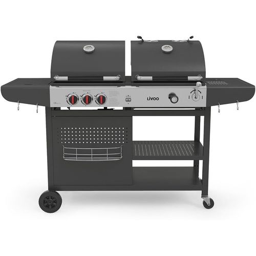 CHECARZHN--NO1-Barbecue 2 En 1 Charbon Et Gaz Doc254