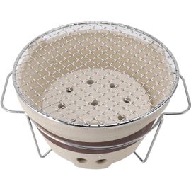 CHECARZHN--NO1-Gril À Charbon De Bois Japonais, Réchaud À Charbon De Bois En Argile, Réchaud À Barbecue Portable Réchaud À Charbon De Bois En Argile Réchaud À Barbecue En Poterie Pour Le Patio
