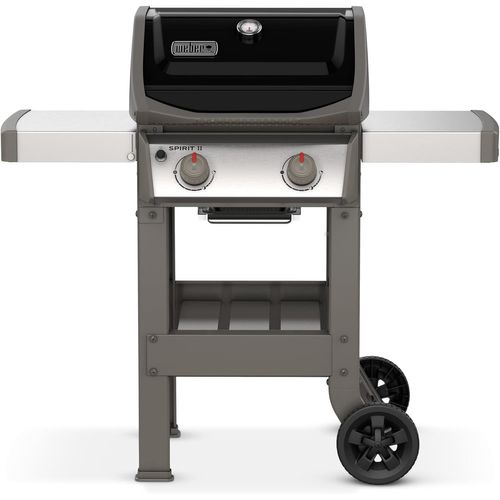 CHECARZHN--NO1-Spirit Ii E-210 Gbs Barbecue À Gaz, 2 Brûleurs, Surface De Cuisson 51 X 46 Cm, Thermomètre De Couvercle, Table D'Appoint Rabattable (Gauche), 4 Roues - Noir Et Argent (44010153)