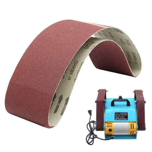 Lot de 5 bandes abrasives 100 mm x 915 mm en oxyde d'aluminium pour le travail du bois, ponceuse à bande, polissage du métal grain 400