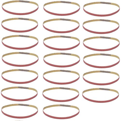 Lot de 20 Bandes Abrasives, Outil de Remplacement de Bande Abrasive Abrasive 330 x 10 Mm pour Mini Ponceuse à Bande électrique(100#)