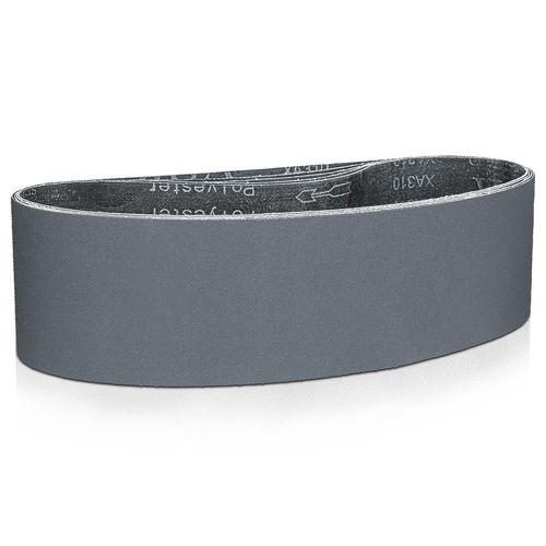 Lot de 5 bandes abrasives 100 x 915 mm 400 grains en carbure de silicium pour le polissage et la rouille du métal