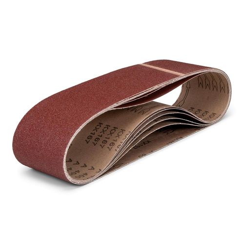 Bandes Abrasives Professionell en Tissu ¿ 6 pièces ¿ 100 x 915 mm ¿ Mixpack (1 x grain 60/80/100/120/180/400 chacun) ¿ pour ponceuses à bande ¿ Papier Abrasif ¿ Ensemble de Bandes Abrasives