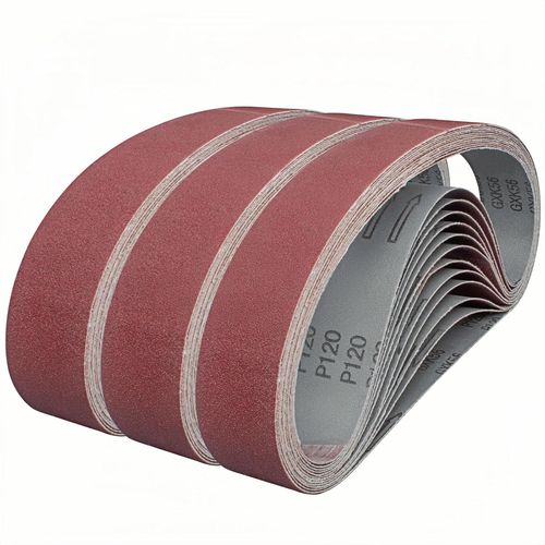 10 pièces Bandes abrasives 40 x 760 mm. Ensemble de Bandes Abrasives,pour ponceuses à bande, métal,bois,polissage (120 Grain)