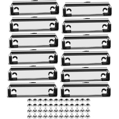 12 Pièces Pinces Pour Presse-Papiers, Clip Pour Presse-Papiers, Clips De Presse-Papiers, Pinces Pour Presse-Papiers Métal, Pour Bureau, École, Papeterie, Presse-Papiers, Dossier