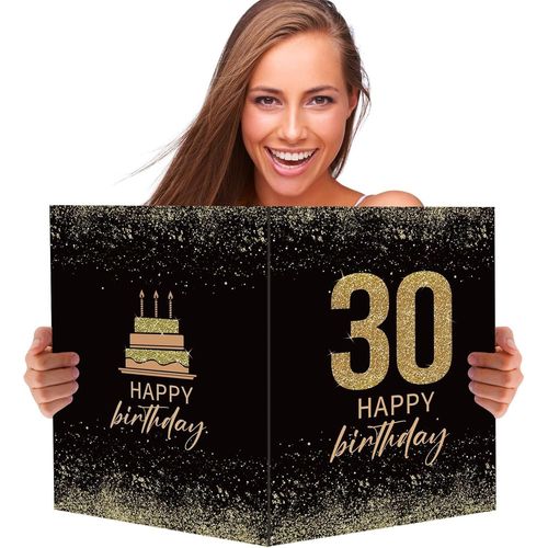 Grande Carte de Voeux 30 ans Happy Birthday Géante Carte Anniversaire Joyeux Anniversaire Cadeau pour Anniversaire