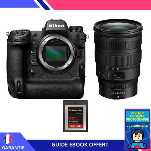 Nikon Z9 + Z 24-70mm f/2.8 S + 1 SanDisk 512GB Extreme PRO CFexpress Type B + Ebook 'Devenez Un Super Photographe' - Hybride Nikon
