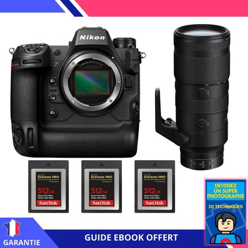 Nikon Z9 + Z 70-200mm f/2.8 VR S + 3 SanDisk 512GB Extreme PRO CFexpress Type B + Ebook 'Devenez Un Super Photographe' - Hybride Nikon