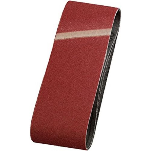 Bandes abrasives 65x410 mm en corindon supérieur de grain 60, encollage spécial et toile de coton flexible pour le ponçage grossier du bois et du métal