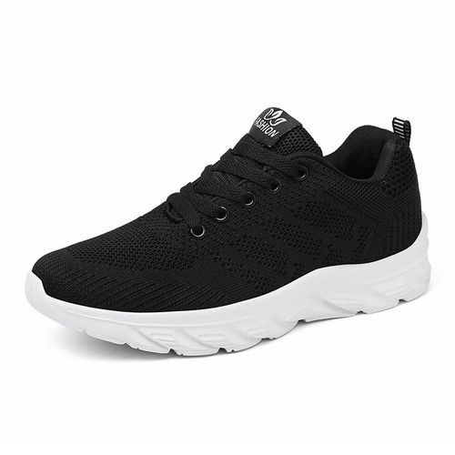 Chaussures Femme Sénior Confort - Semelle Souple Antidérapant - Loisirs Voyage Printemps Été Noir