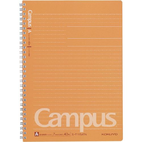 Carnet À Double Anneaux Ligné 40 Feuilles Format B5 A