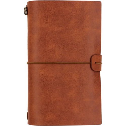 Cuir Vintage Journal Agenda(20 Cm*12 Cm) Carnet De Notes Rechargeable Avec Séparation, Bloc-Notes Avec Des Pages Blanches, Idéal Pour Cadeaux, Voyages, D'écriture Et De L'esquisse