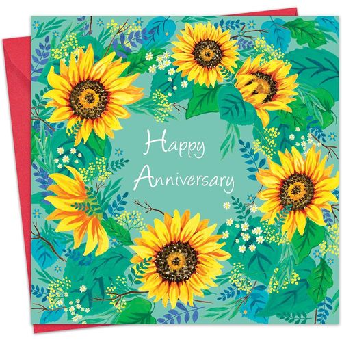 Carte d'anniversaire - Tournesols - Carte d'anniversaire de mariage pour femme