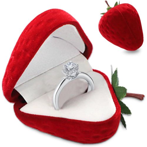2 Pièces Boite A Bague,Boîte À Bague En Velours, Fra Boite A Bague, Boite A Bijoux, Pour Les Cérémonies De Mariage Et De Fiançailles ¿