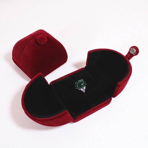 Écrin En Velours Pour Bague, Boite A Bijoux En Velours, Convient Pour Relier Des Alliances, Des Alliances, Des Cadeaux De La Saint-Valentin, 6,8 X 6 X 6 Cm / 2,7 X 2,4 X 2,4 Pouces, Rouge Vin